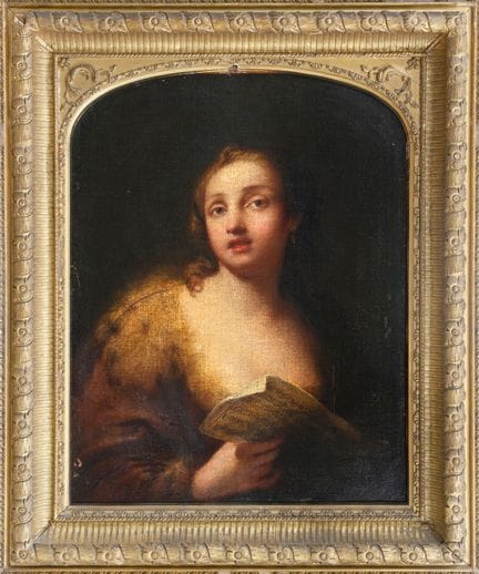 朱塞佩·诺加里
《手持乐谱的年轻女歌手肖像》
布面油画，72x56 厘米
诺加里生前曾绘制过其他女歌