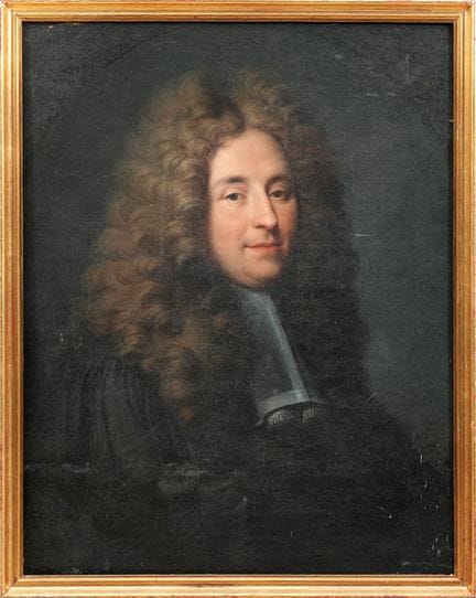 HYACINTHE RIGAUD
（局部）
一位高阶绅士的肖像
布面油画，75x60 厘米
18世纪
