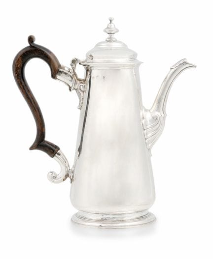 KAFFEEKANNE „GIORGIO II“ AUS SILBER, LONDON, 1741,