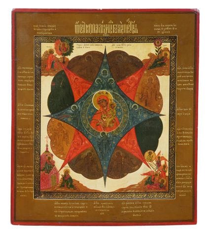 RUSSISCHE IKONE AUS DEM 18. JAHRHUNDERT
Madonna vo