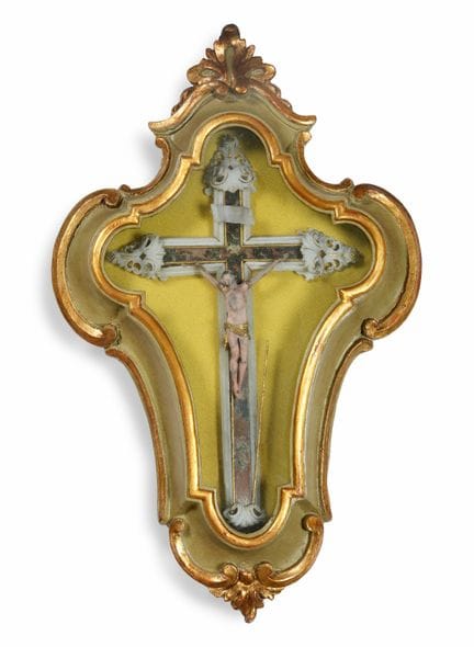 KREUZFIGUR AUS ALABASTER, TRAPANI, 17.–18. JAHRHUN
