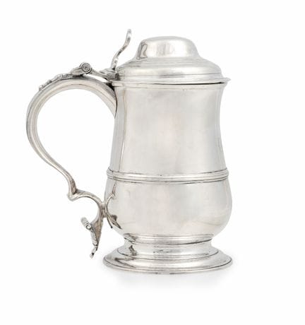 GIORGIO II.-KRUG AUS SILBER, LONDON, 1759, SILBERS