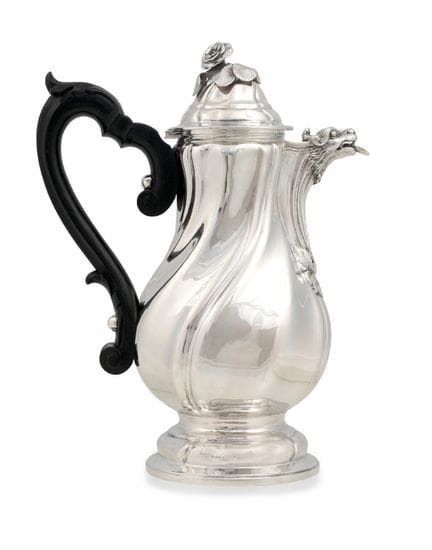 LARGE SILVER COFFEE POT, MILAN, 18TH CENTURY, SILV