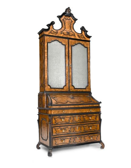 WALNUT AND WALNUT ROOT TRUMEAU, LOMBARDY, 18th CEN