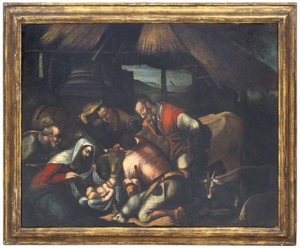 JACOPO DA PONTE
(follower of)
Nativity with adorat