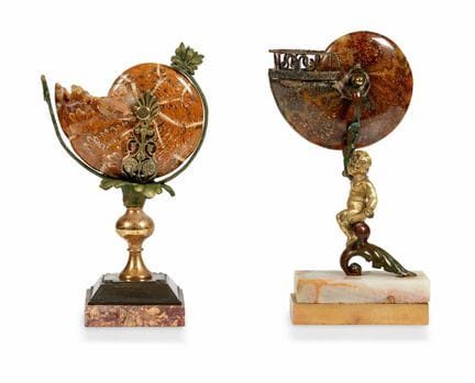 TWO SCULPTURES IN SEMI-PRECIOUS STONE, ROCK CRYSTA