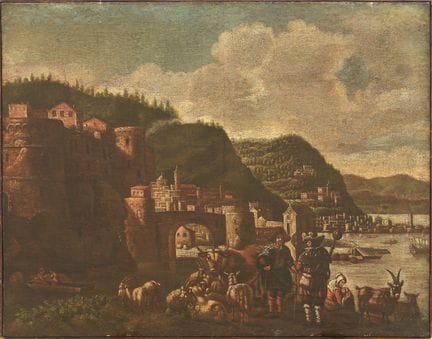 PIETRO MAURIZIO BOLCKMAN
Vue de Nice, vers 1675.
H