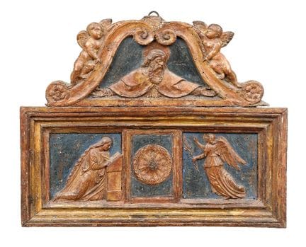17TH-CENTURY SCULPTOR
The Annunciation
Painted and