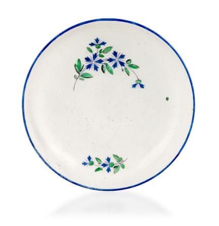 PORCELAIN PLATE, VINOVO, 18TH CENTURY, circular wi