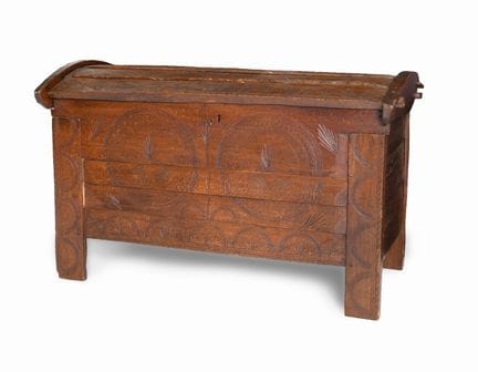 CARVED WOODEN CHEST, NORTHERN ITALY, 18TH CENTURY,