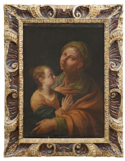 17TH-CENTURY PAINTER
The Virgin as a Child and Sai