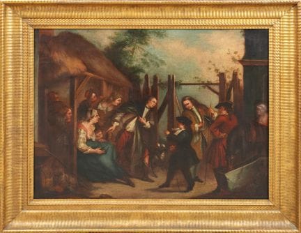 18TH-CENTURY PAINTER
A Visit to the Wet Nurse 
Oil