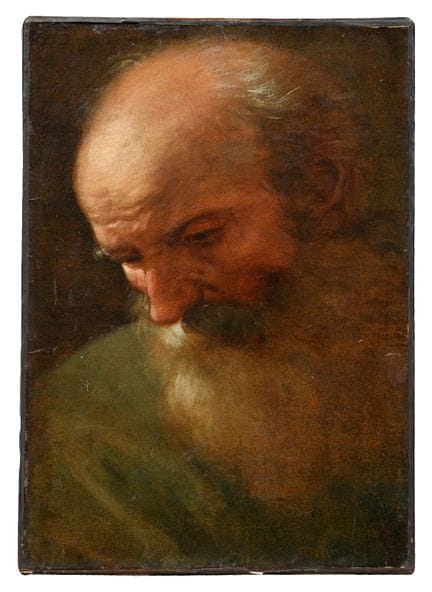 UBALDO GANDOLFI
Head of a Pensive Old Man
Oil on p