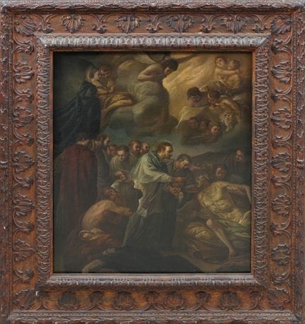 17TH-CENTURY LOMBARD PAINTER
Saint Charles Visitin
