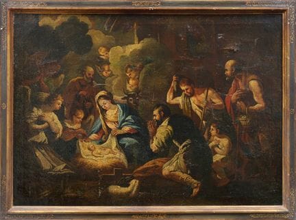 18TH-CENTURY PAINTER
Adoration of the Shepherds
Oi