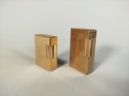 S.T. DUPONT: a set of two rectangular gas lighters
