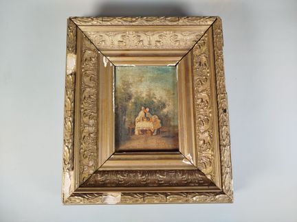 Nach Auguste Toulmouche (1829–1890): „Der Kuss“, Ö