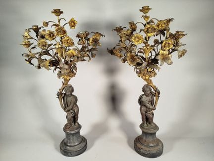 [ASTA PAZZESCA] - Coppia di grandi candelabri a se