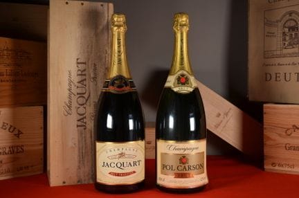 A set of two magnums of champagne, including: Jacq