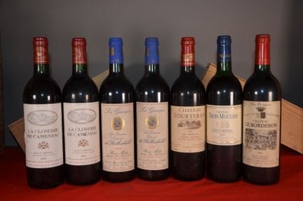 A collection of seven bottles of Haut-Médoc, inclu