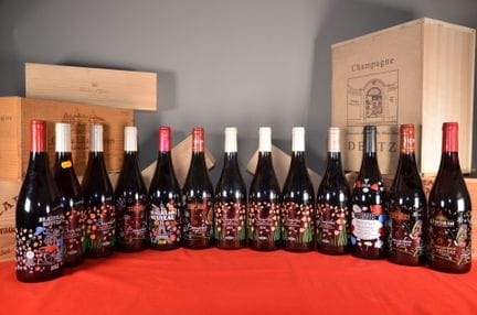 A collection of thirteen bottles of Beaujolais Nou