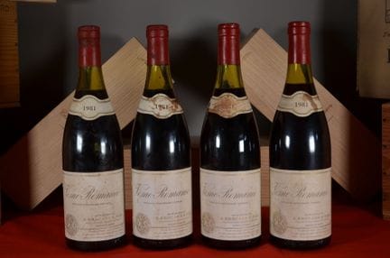 Vosne-Romanée E. Brocard &amp; Fils 1981, four bot