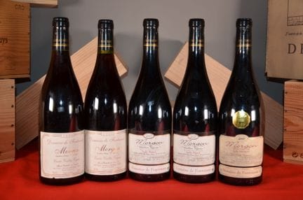 一套五瓶丰特里安特酒庄（Domaine de Fontriante）的莫贡老藤（Morgon Vie