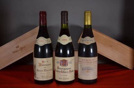 A selection of three bottles of Burgundy, includin