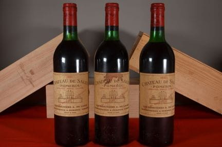 Château de Sales Pomerol 1980, three bottles (low 