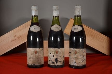 Aloxe-Corton Gauthey 1976, three bottles (levels 3