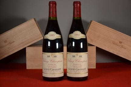 Volnay Premier Cru Champans Lupé-Cholet 1993, two 
