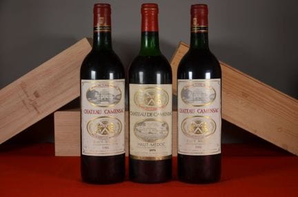 A set of three bottles of Château Camensac, Haut-M