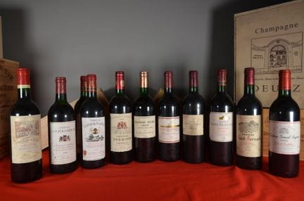 A collection of twelve bottles of red Bordeaux, in