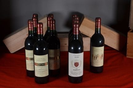 A collection of twelve bottles of red Bordeaux, in