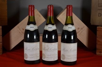 Aloxe-Corton E. Brocard &amp; Fils 1984, three bot