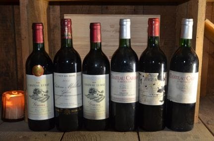 Reunion of six bottles of Bordeaux Red, AOC Graves