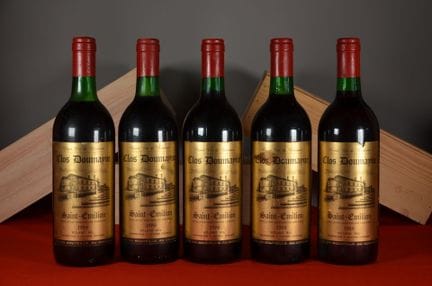 Clos Doumayne Saint-Emilion 1986, five bottles (tw