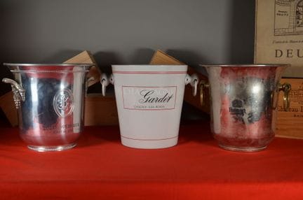 Set of three promotional Champagne buckets, includ