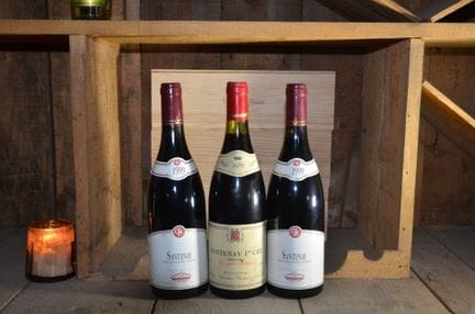Reunion of three bottles of Santenay red including