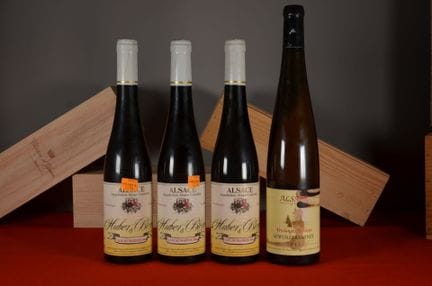 A set of four bottles of Gewürztraminer Vendanges 
