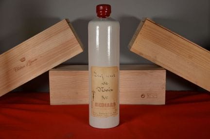 Bottiglia in ceramica Hédiard con etichetta «Lique