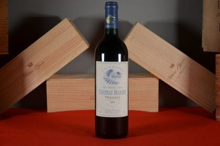 Fronsac rosso Château Manieu 1998, una bottiglia (