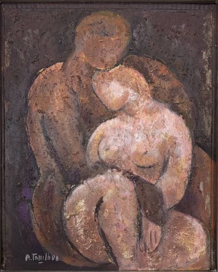 Amy TORRILHON (born in 1925)
Couple
Oil on panel
S