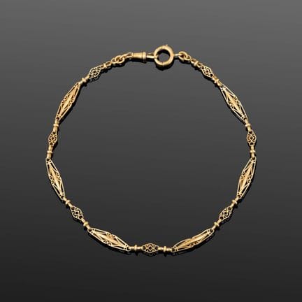Catena per orologio in oro giallo 18 carati (750/1