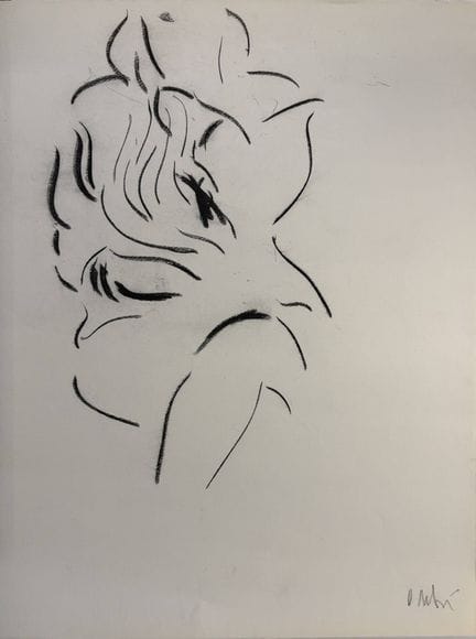 DEBRÉ, Olivier, 1920–1999
Seated Woman
charcoal on