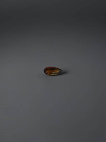Pear-shaped citrine, 13.5 × 6.05 mm, approximately