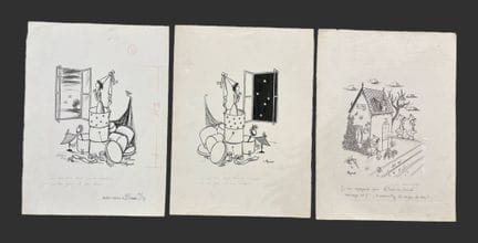 Raymond PEYNET (1908-1999)
Serie di tre disegni pr