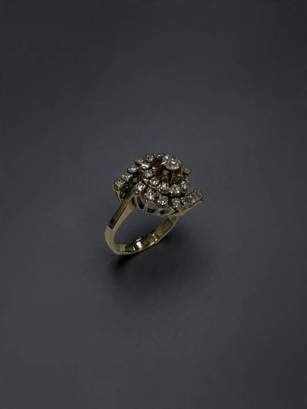 Spiral ring in 18K white and rose gold (750/1000) 