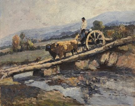 Fernand Maillaud (1862-1948)
Bovini e carretto che