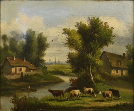Scuola francese del XIX secolo
Paesaggio animato c